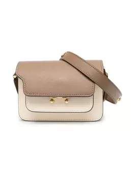 Marni сумка на плечо в стиле колор-блок, коричневый