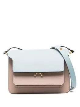 Marni сумка-тоут Trunk в стиле колор-блок, синий