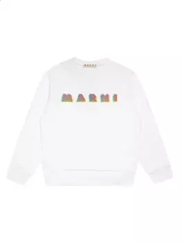 Marni толстовка с логотипом, белый