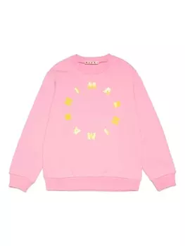 Marni толстовка с логотипом, розовый