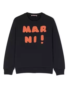 Marni толстовка с логотипом, синий