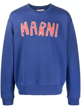 Marni толстовка с логотипом, синий