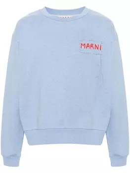 Marni толстовка с логотипом, синий