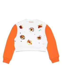 Marni толстовка с пайетками, белый
