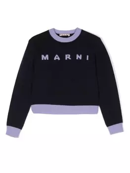 Marni толстовка в стиле колор-блок, синий