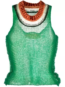 Marni топ рыхлой вязки, зеленый