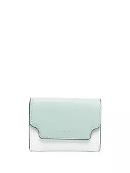 Marni two-tone leather wallet, белый