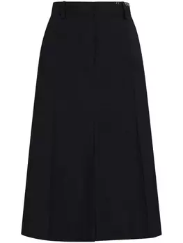 Marni юбка миди из вирджинской шерсти, черный