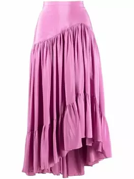 Marni юбка с асимметричным подолом, фиолетовый