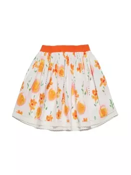 Marni юбка Sunny Day с цветочным принтом, белый