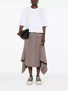 Marni укороченная футболка из органического хлопка, белый