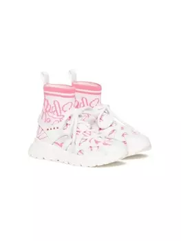 Marni высокие кроссовки-носки, белый