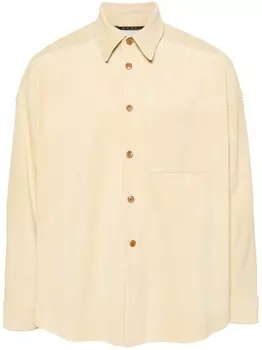 Marni замшевая рубашка с приспущенными плечами, желтый
