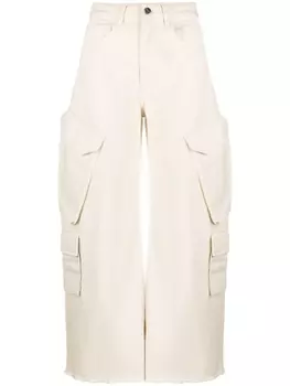 Marques'Almeida широкие джинсы карго, нейтральный цвет