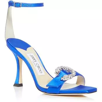 Marsai 90 женские туфли на каблуках с ремешком на щиколотке Jimmy Choo, цвет ultraviolet/crystal