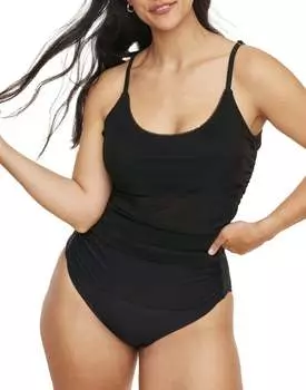 Marseille Женский купальник больших размеров Tankini Top Adore Me, угольно-черный