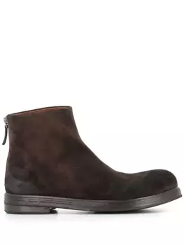 Marsll кожаные сапоги с круглым носком, коричневый