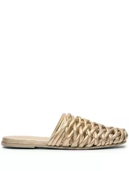 Marsll плетеные мюли Steccoblocco, золотистый