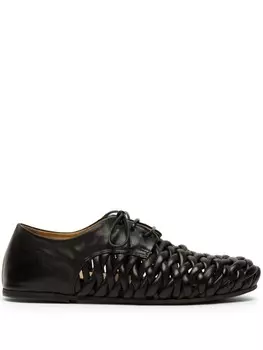 Marsll плетеные туфли дерби, черный