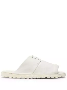 Marsll шлепанцы со вставками и шнуровкой, белый