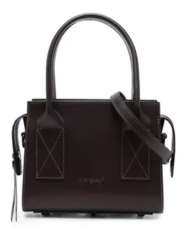 Marsll сумка-тоут с тисненым логотипом, коричневый