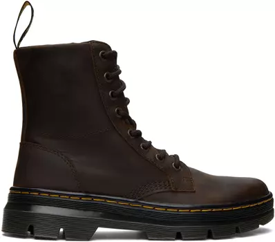 Martens Коричневые повседневные ботинки с гребешками Dr. Martens