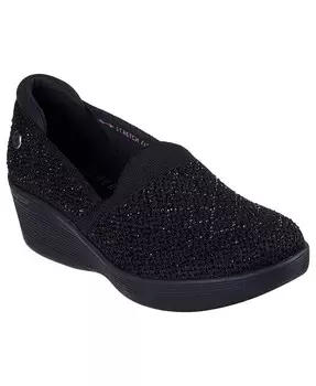 Martha Stewart x Women's Pier-Lite: повседневные кроссовки без шнуровки My Reflection от Finish Line Skechers, черный