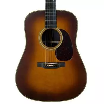 Martin Custom Shop D-28 1937 Акустическая гитара Vintage Low Gloss с борами Stage 1 Aging и Ambertone Martin Custom Shop D-28 Low Gloss With Stage 1 Aging And Burst