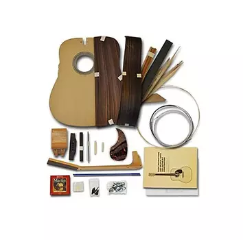 Martin DIY Собери свой собственный гитарный комплект D-18 Стиль Палисандр Нижняя дека и обечайки - Натуральный DIY Build Your Own Guitar Kit D-18 Style Rosewood Back and Sides