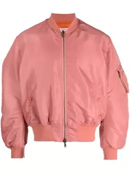 Martine Rose бомбер-пуховик с логотипом, розовый