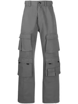 Martine Rose брюки карго с нашивкой-логотипом, серый