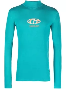 Martine Rose джемпер с высоким воротником и логотипом, синий