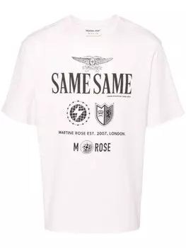 Martine Rose футболка с графичным принтом, розовый
