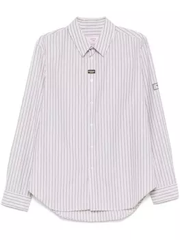 Martine Rose рубашка с вышитым логотипом, серый