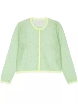 Martine Rose жаккардовый кардиган с цветочным узором, зеленый