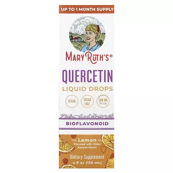 MaryRuth's, кверцетин в каплях, лимон, 125 мг, 120 мл (4 жидк. унции)