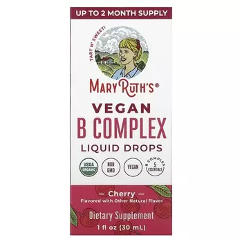 MaryRuth's Vegan B Complex Liquid Drops Cherry 1 жидкая унция (30 мл)