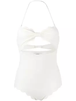 Marysia купальник с фестонами, белый