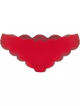 Marysia плавки бикини с фестонами, красный