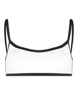 Marysia топ бикини Ligne с контрастной отделкой, белый
