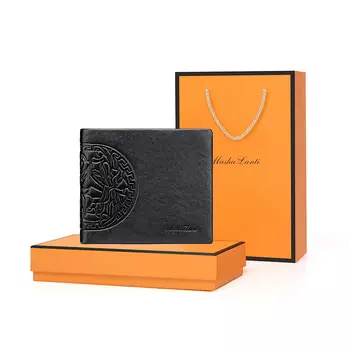 Masalanti Мужской кошелек MashaLanti, Черный - вертикальный