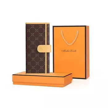 Masalanti Женский кошелек MashaLanti, Темно-коричневый с абрикосовым оттенком (включая элитную подарочную коробку)