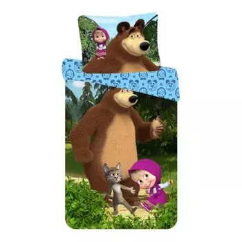 Маша и Медведь - Пододеяльник коты 140 х 200 см хлопок Mascha und der Br