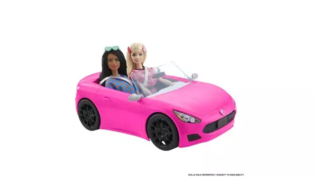 Машина Barbie-кабриолет (розовая), кукольная машина, аксессуары