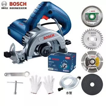 Плиткорез алмазный электрический Bosch GDC 145, 115 мм + четыре типа насадок, перчатки, ключ