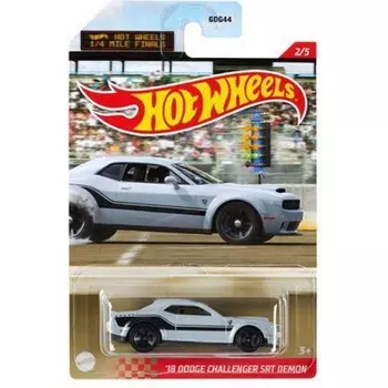 Машинка Hot Wheels Dodge Challenger Srt Demon, белый