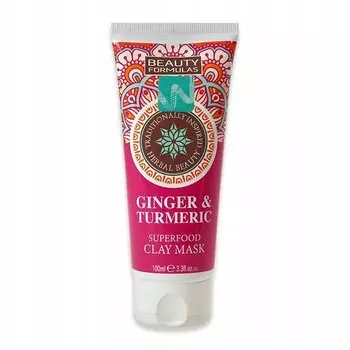 Маска BEAUTY FORMULAS с глиной, имбирем и куркумой 100 мл Inna marka