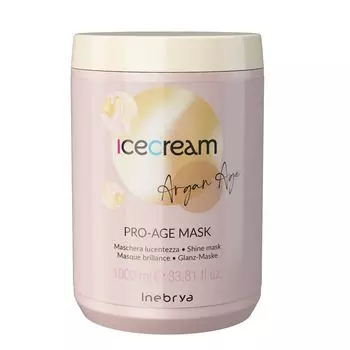 Маска для блестящих волос с аргановым маслом Inebrya Ice Cream Argan Age, 1000 мл