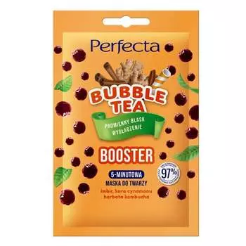 Маска для лица Bubble Tea Booster, 5 минут, 10 мл Perfecta