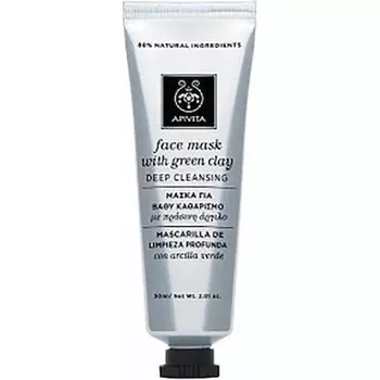 Маска для лица для глубокого очищения с зеленой глиной 50 мл Apivita